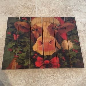 COPY - Cow Christmas wood decor